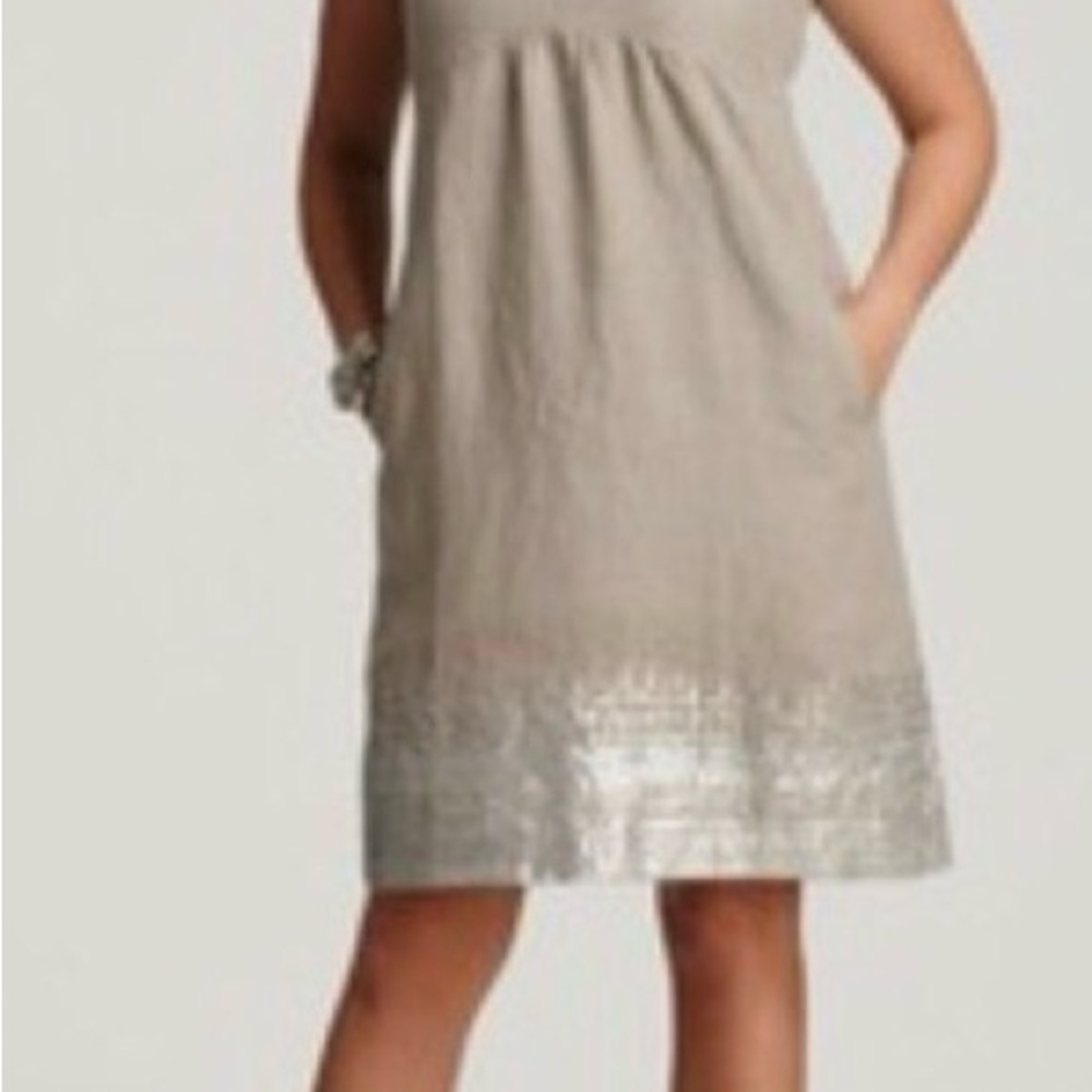 Eileen Fisher Neutral Beige Petite Top